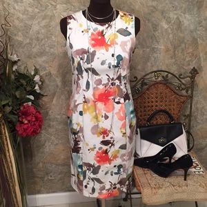 Evan Picone stretch stunning floral bouquet dress